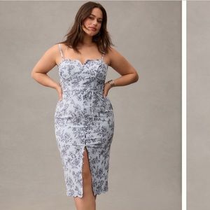 Anthropologie Blue Corset Dress NWT